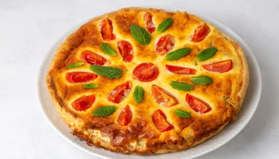 Quiche sans pâte tomate cerise feta