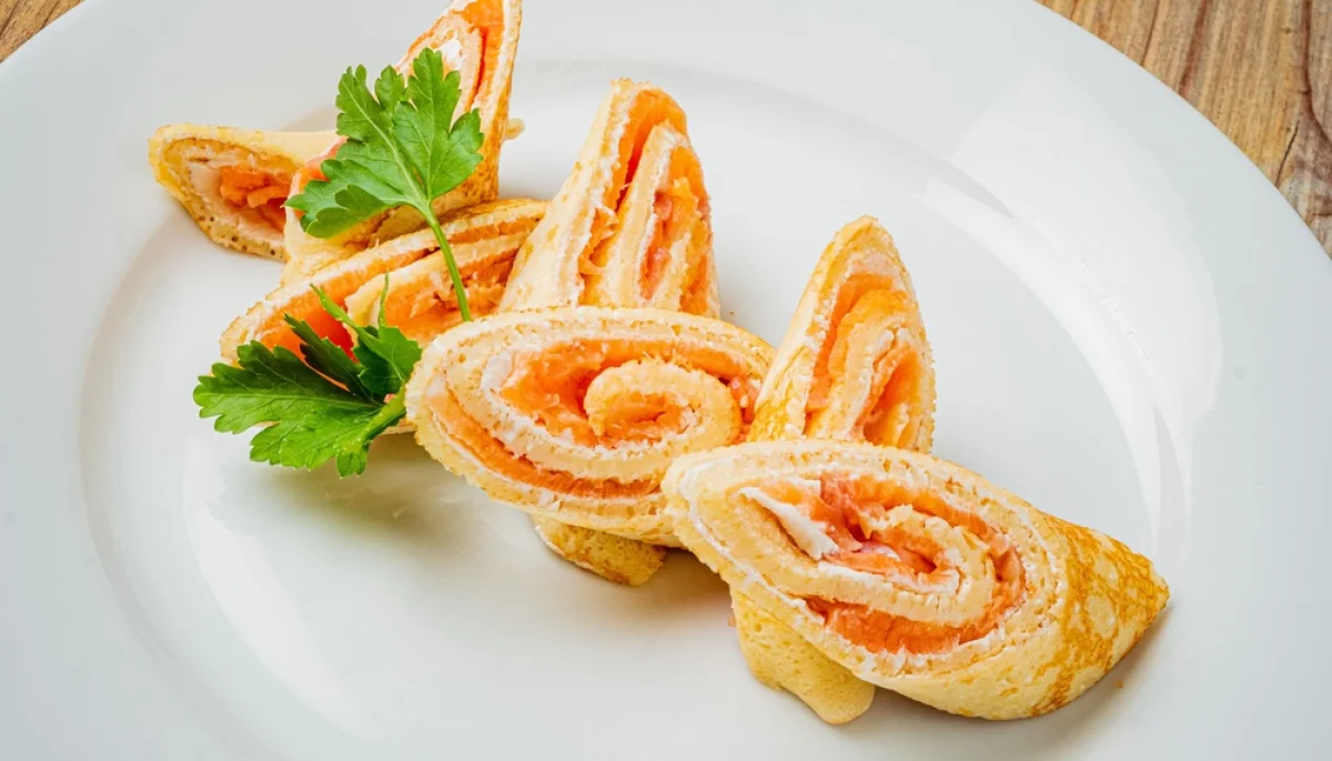 Roulés de crêpes salées saumon fromage frais