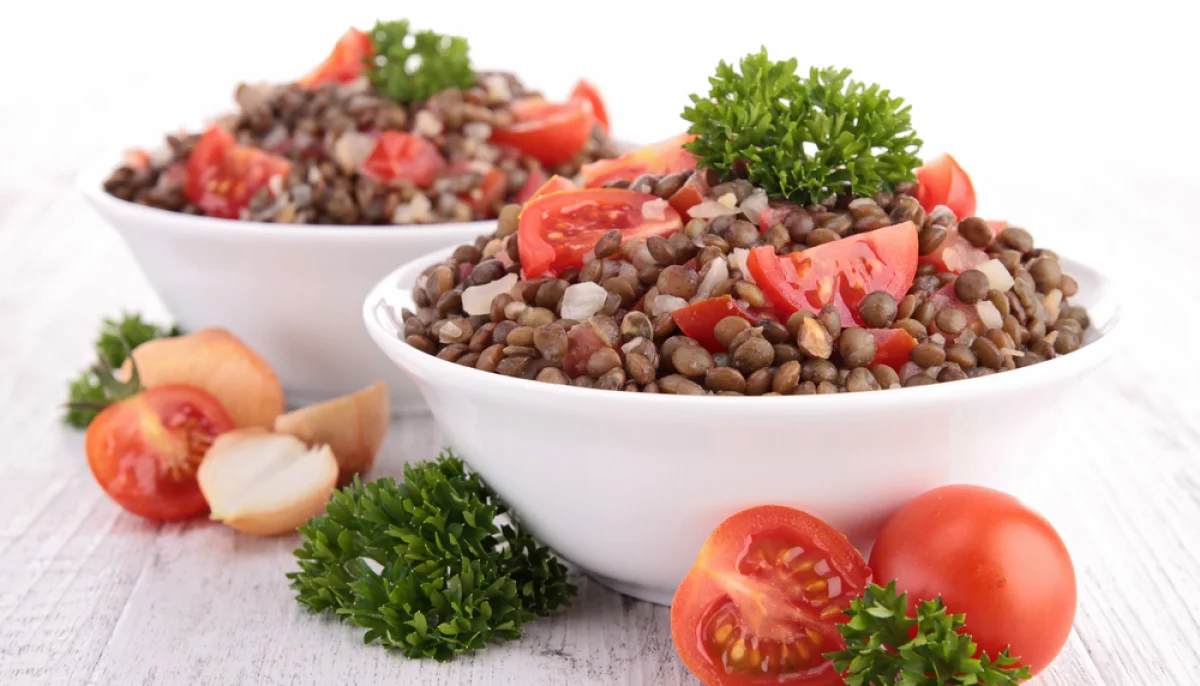 Salade de lentilles et tomates
