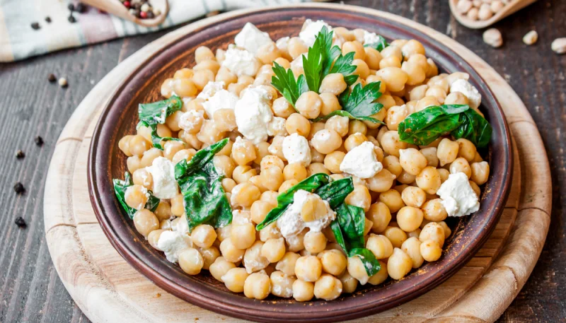 Salade pois chiches feta