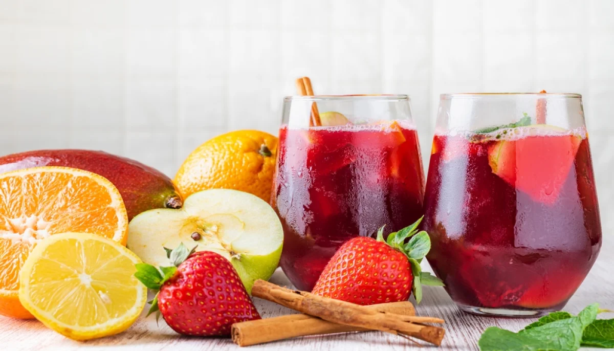 Sangria sans alcool aux fruits