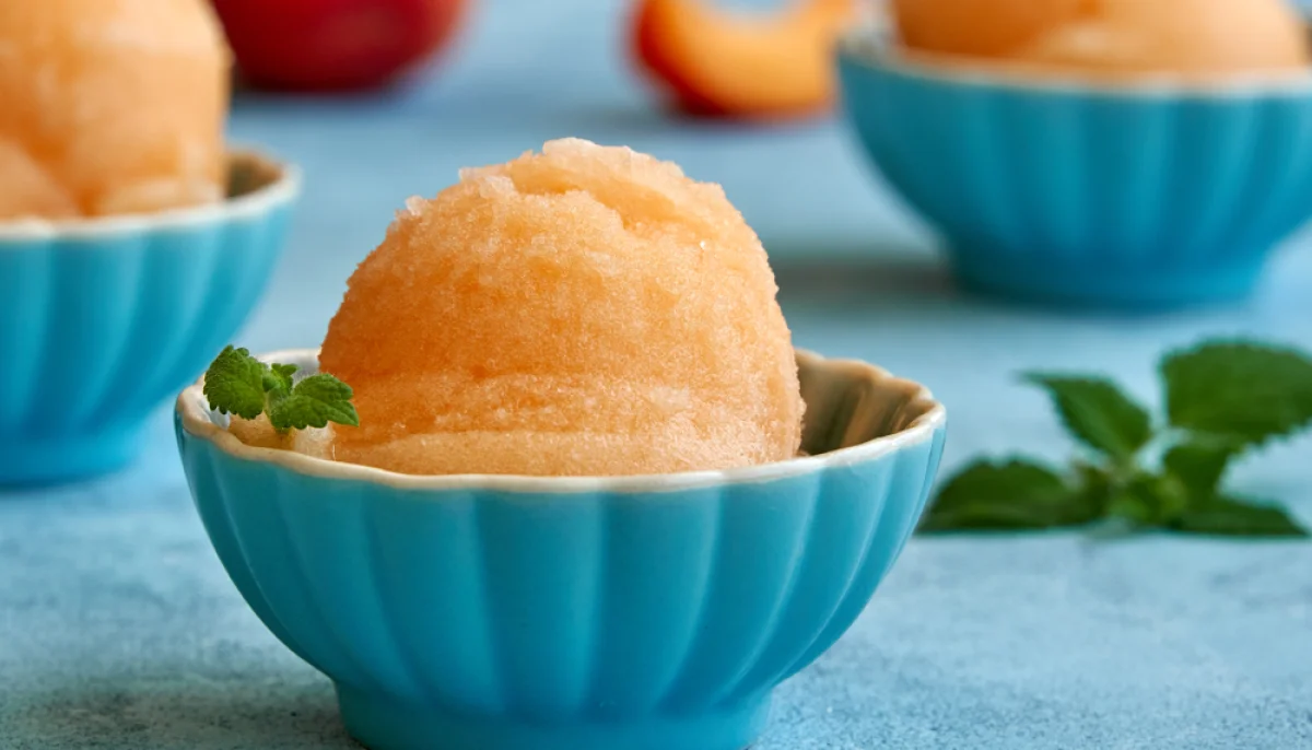 Sorbet abricot pêche maison
