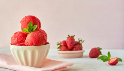 Sorbet fraise maison