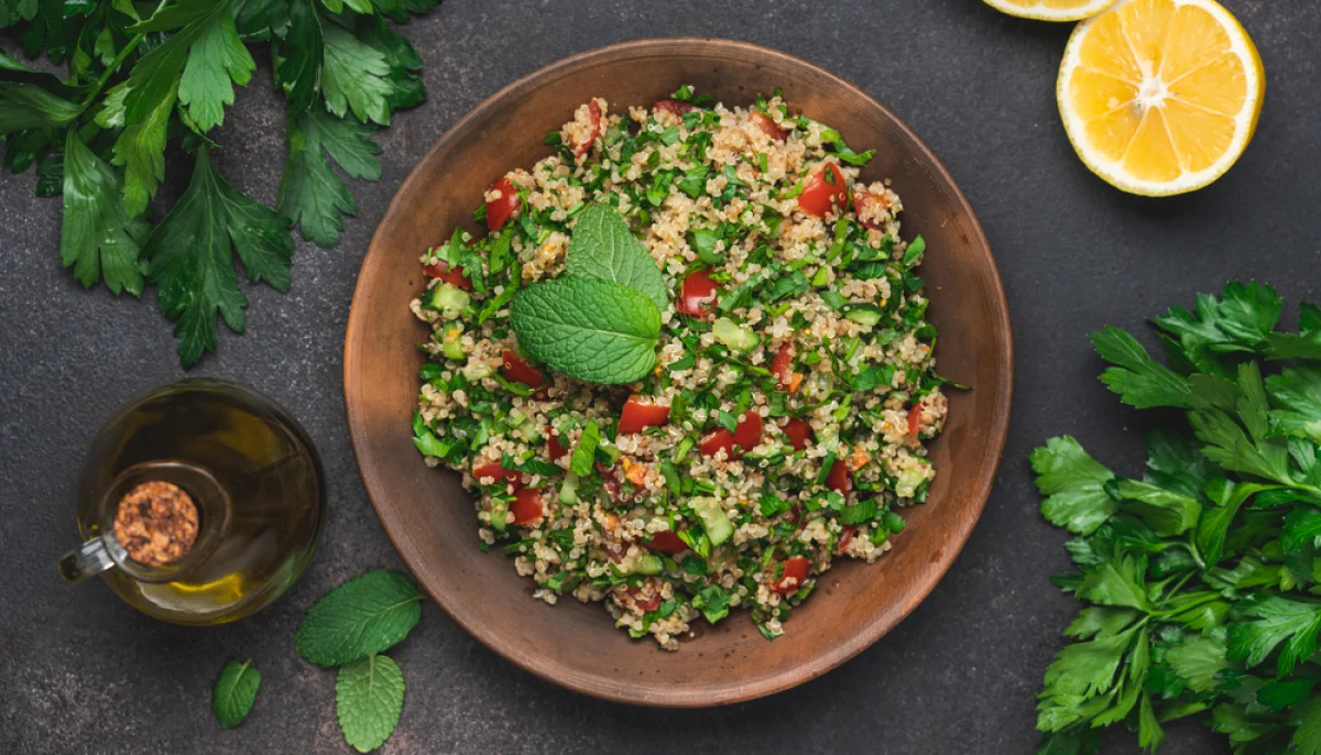 Taboulé de quinoa citron vert et herbes