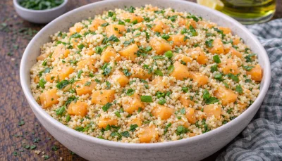 Taboulé frais au boulgour, melon et menthe