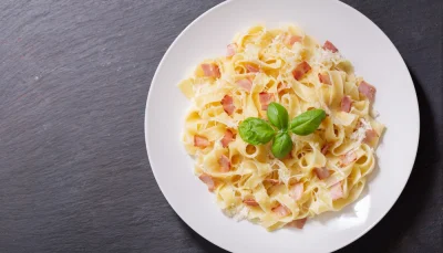 Tagliatelles à la carbonara
