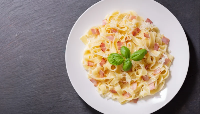 Tagliatelles à la carbonara