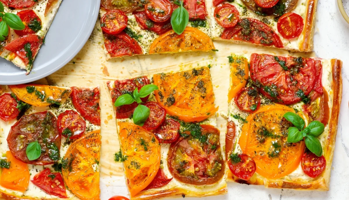 Tarte fine tomate ricotta basilic