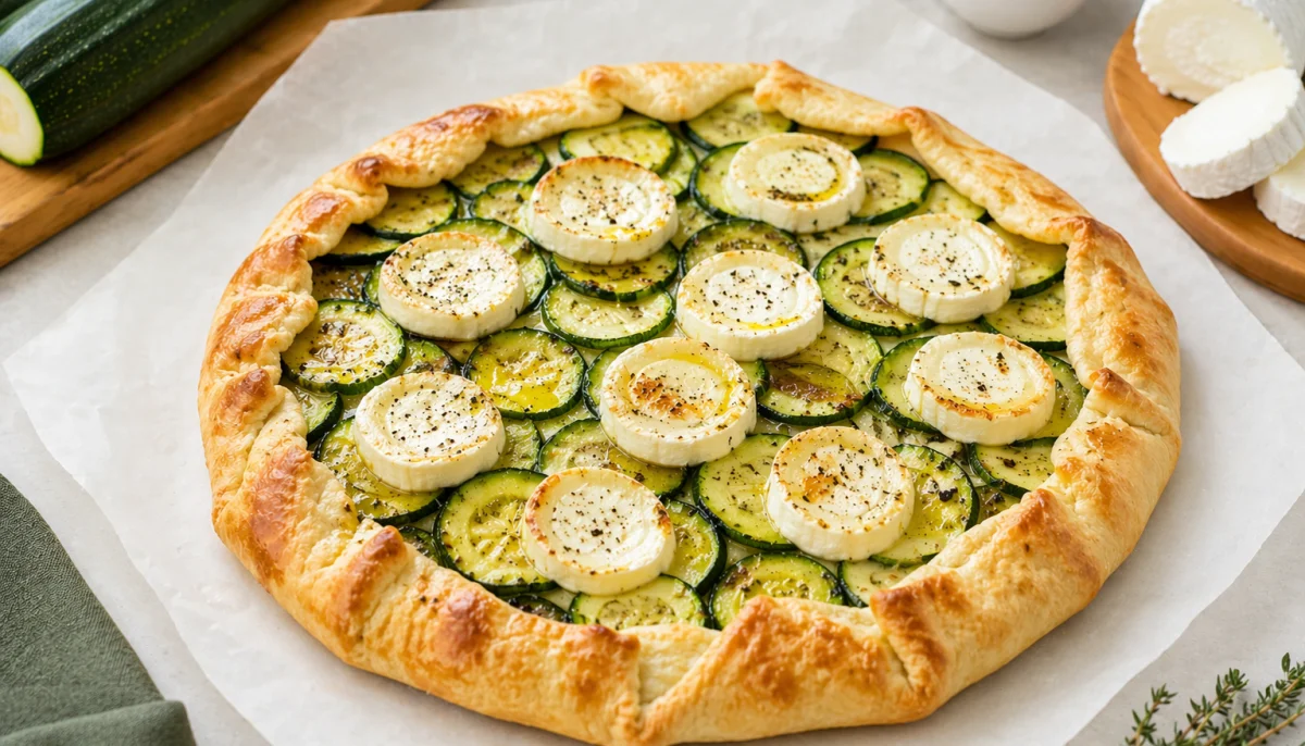 Tarte rustique courgette chèvre