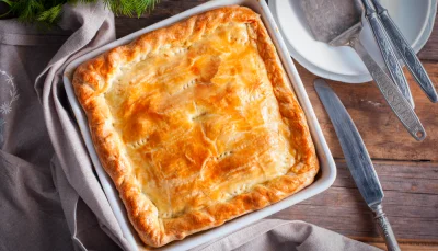 Tourte poulet champignons familiale