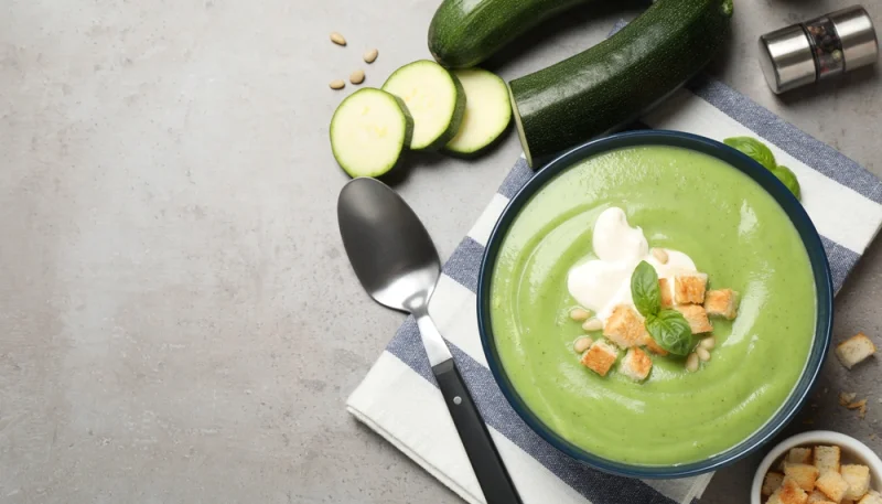 Velouté de courgettes à la moutarde