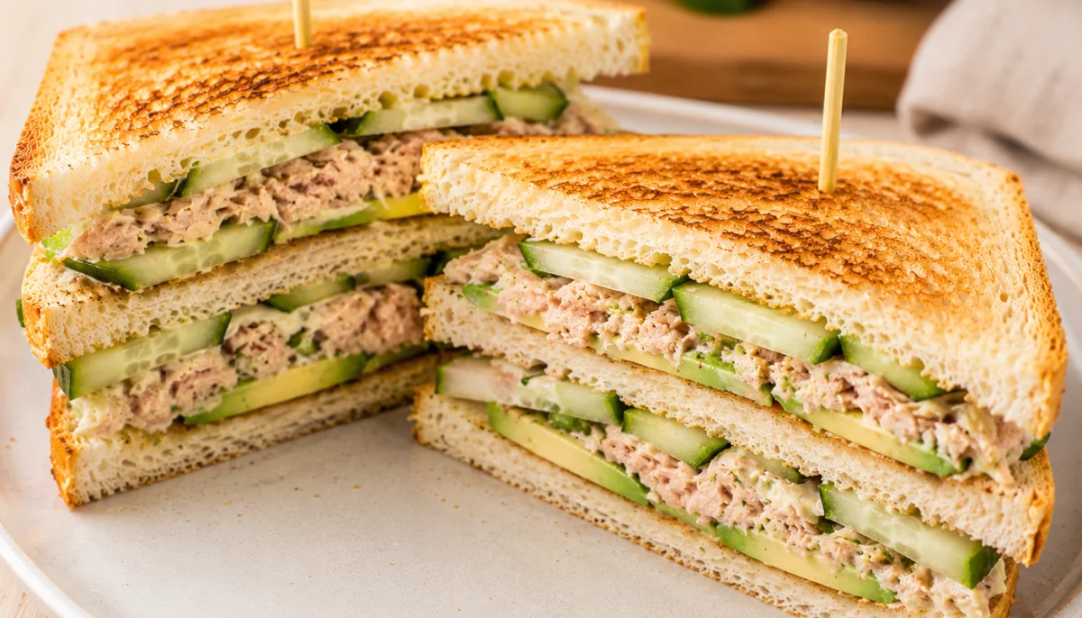 Club sandwich thon avocat concombre