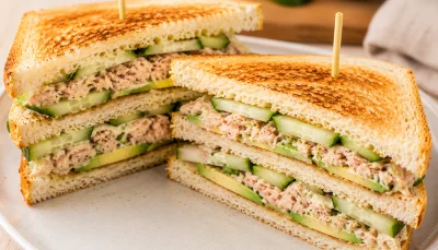 Club sandwich thon avocat concombre