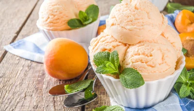 Glace yaourt abricot maison