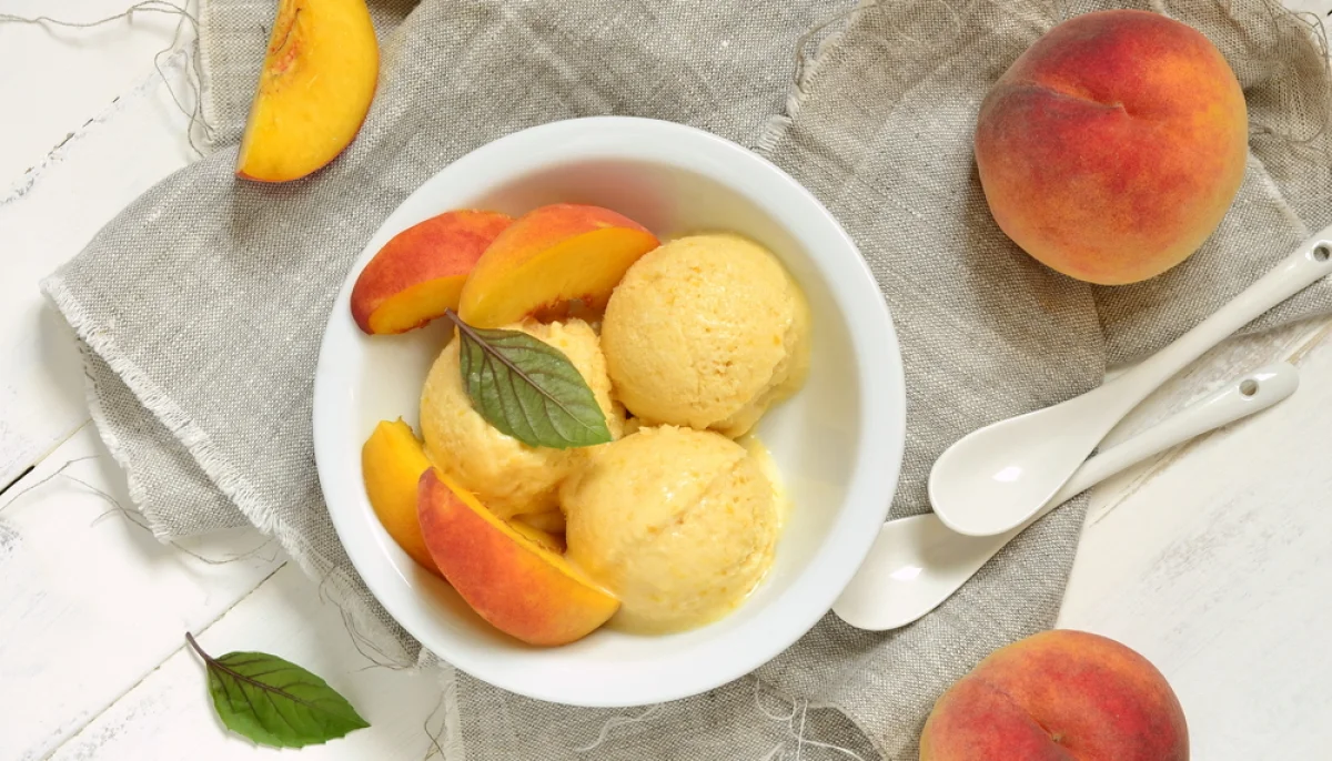 Glace yaourt pêche maison