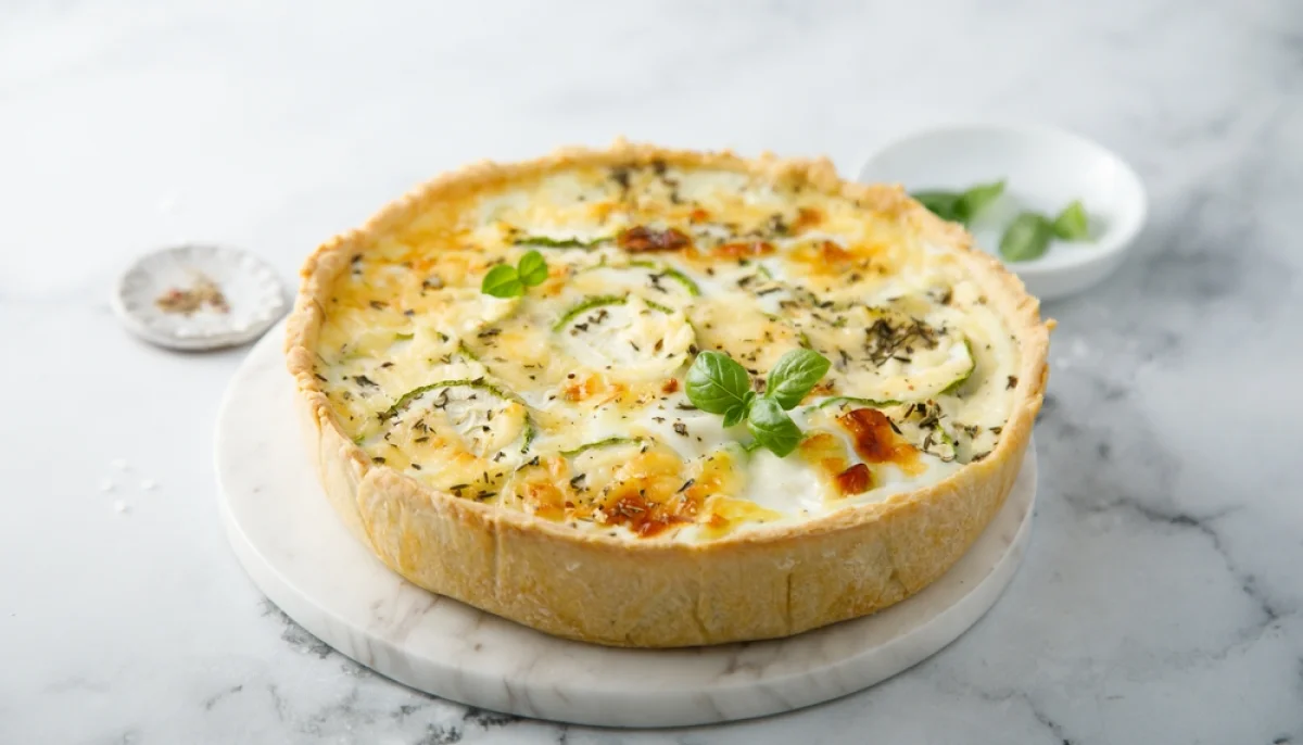 Quiche froide courgette chèvre