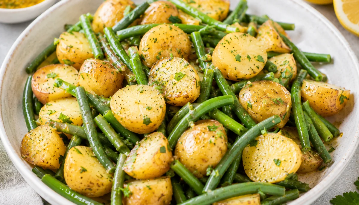Salade de pommes de terre grenaille haricots verts