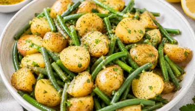 Salade de pommes de terre grenaille haricots verts