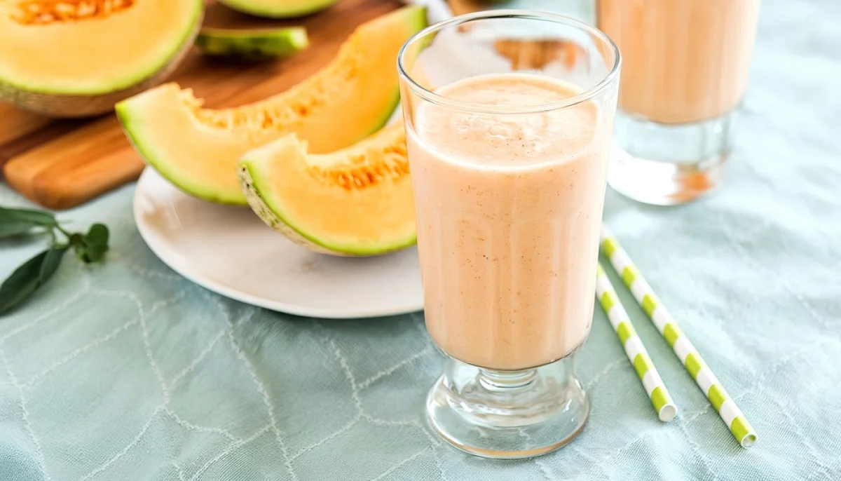 Smoothie melon pêche bien frais