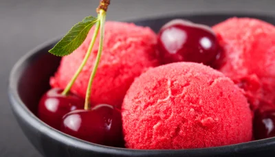 Sorbet cerise maison