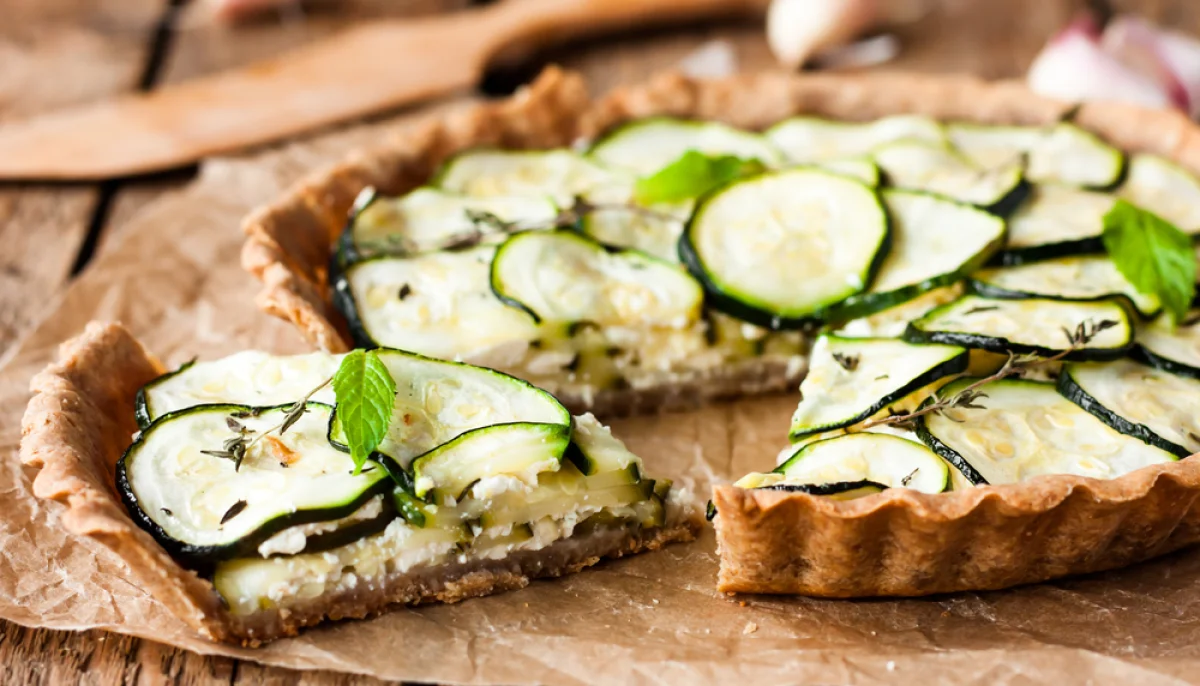 Tarte rustique courgette ricotta basilic