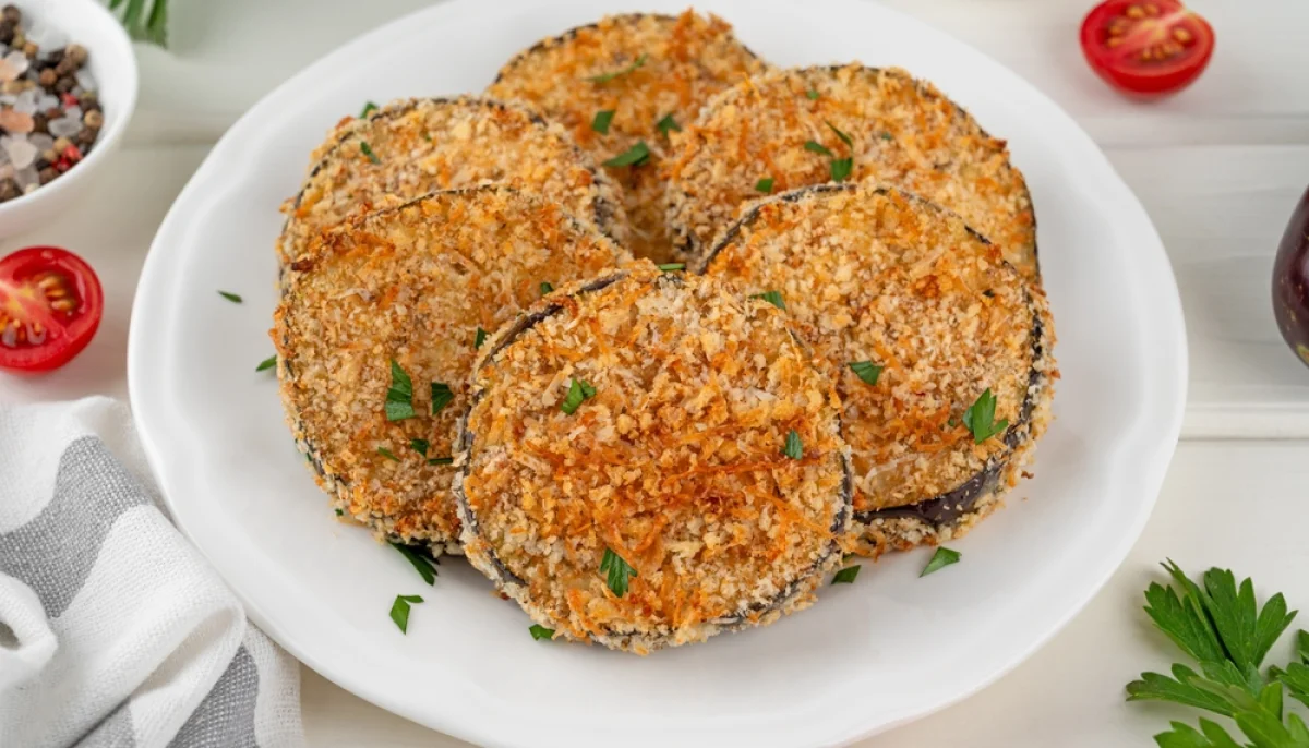 Aubergines rôties au parmesan à l’air fryer