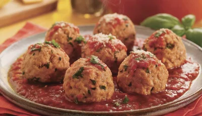 Boulettes de dinde à la tomate et basilic