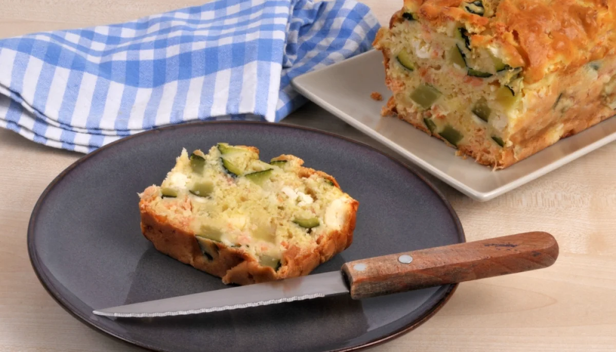 Cake protéiné courgette feta
