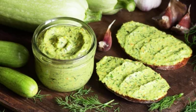 Dip de courgette grillée au citron