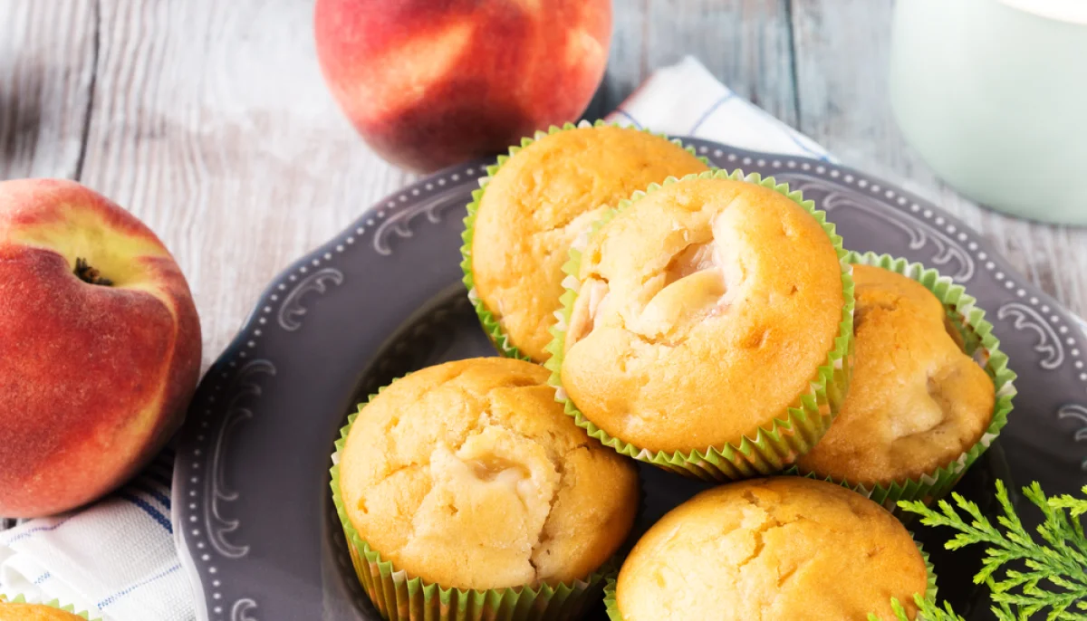 Muffins protéinés pêche amande