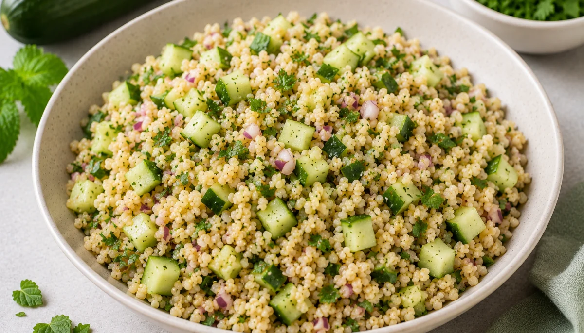 Salade de boulgour aux herbes et concombre
