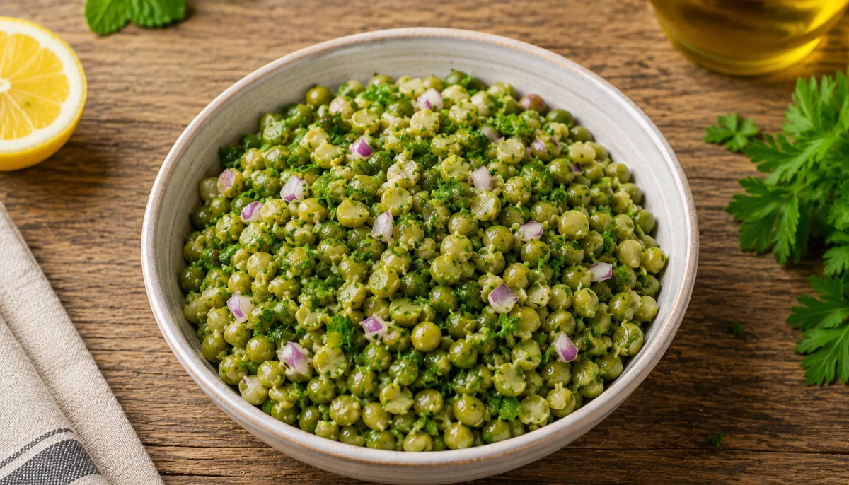 Salade de pois cassés aux herbes fraîches