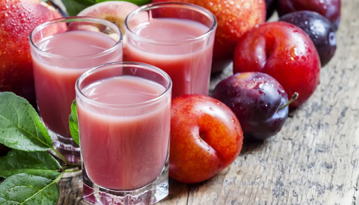 Smoothie prune pêche bien frais