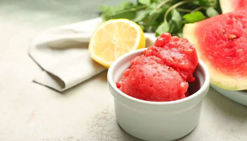 Sorbet pastèque maison