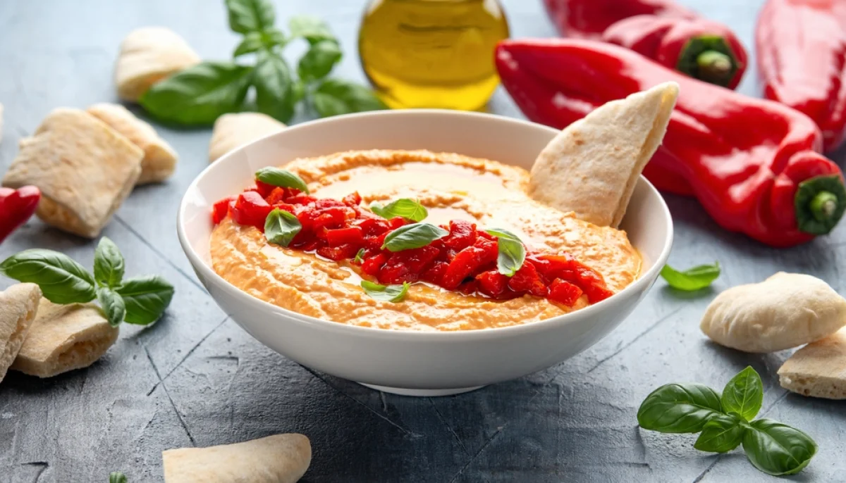 Tartinade de poivrons grillés et fromage frais