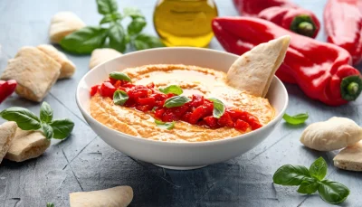 Tartinade de poivrons grillés et fromage frais