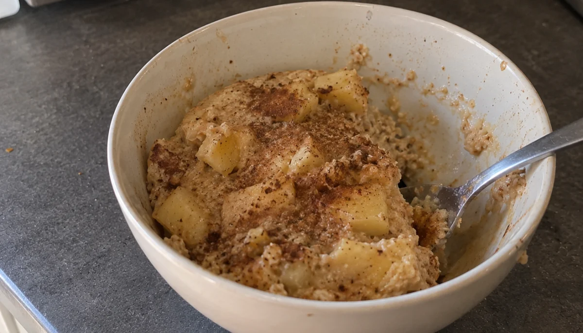 Bowl cake pomme et skyr protéiné sans sucre ajouté