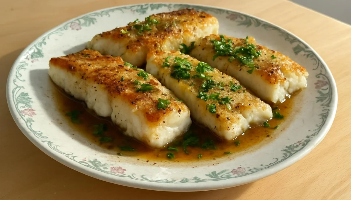 Cabillaud rôti au beurre de noisette et citron