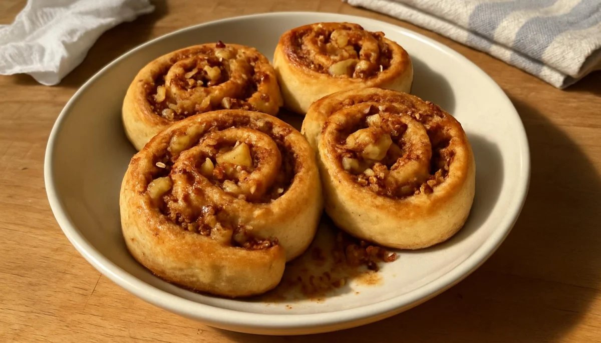 Cinnamon rolls pomme et noisette