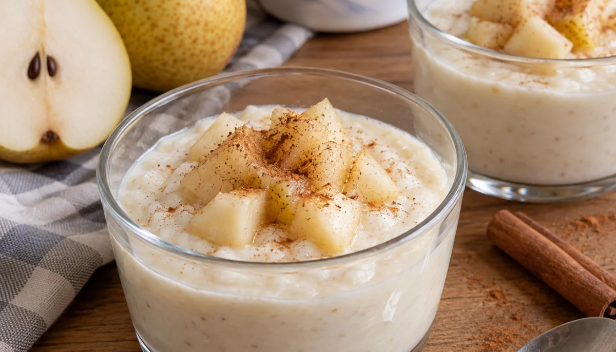 Crème de poire au skyr sans sucre ajouté