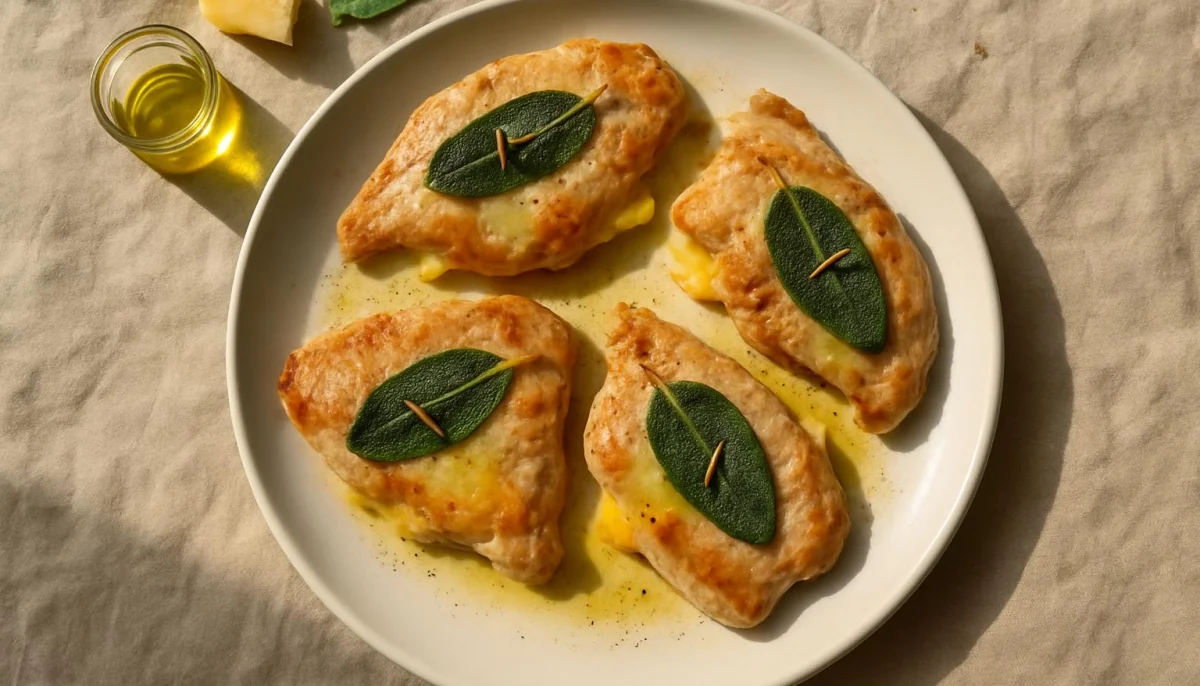 Dinde façon saltimbocca au comté et sauge