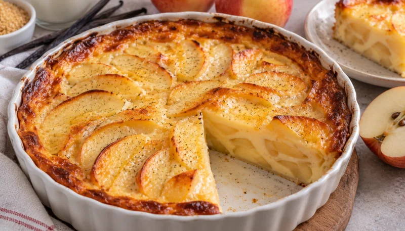 Flan aux pommes et vanille
