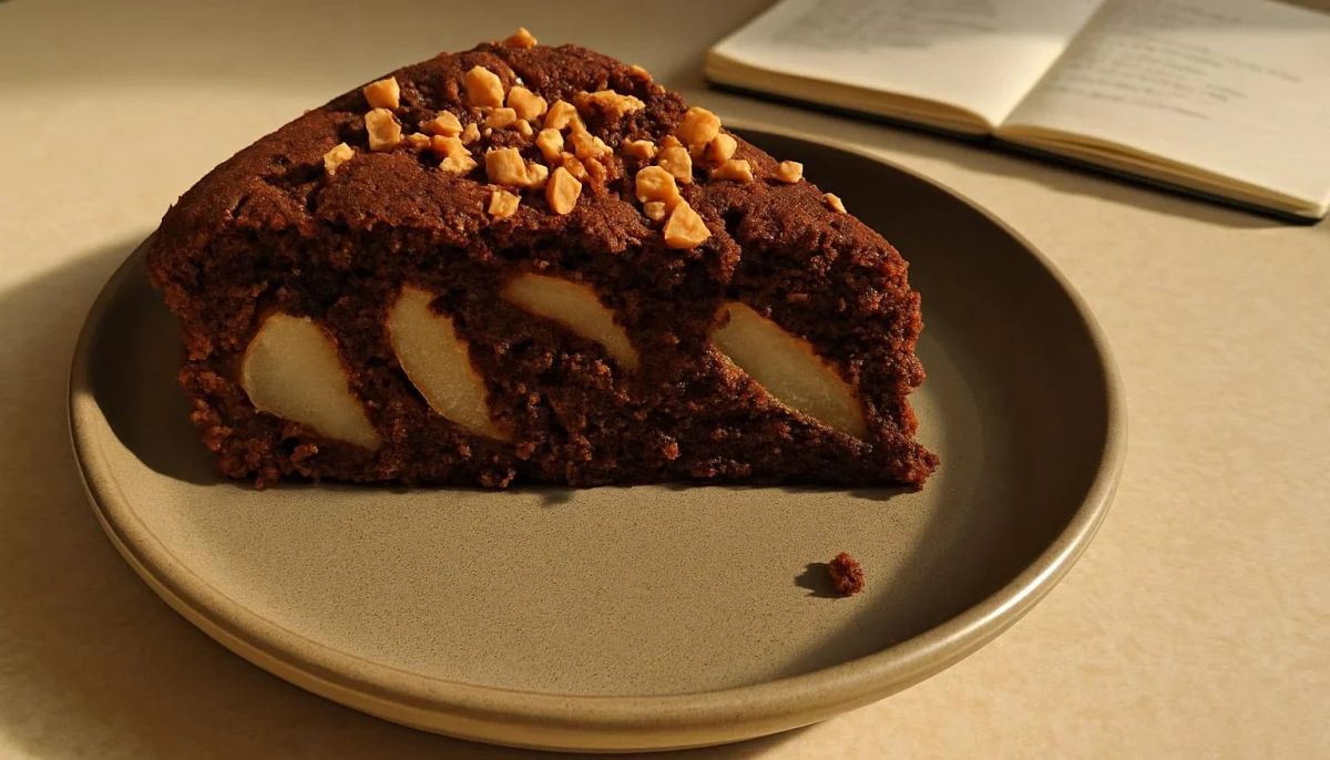 Gâteau poire, cacao et noisette au thermomix