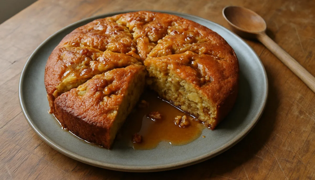 Gâteau pomme, noix et sirop d’érable