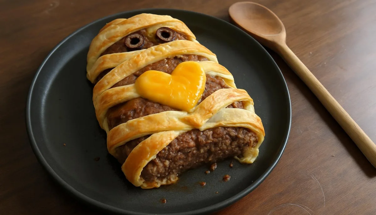 Pain de viande momie cœur fromage