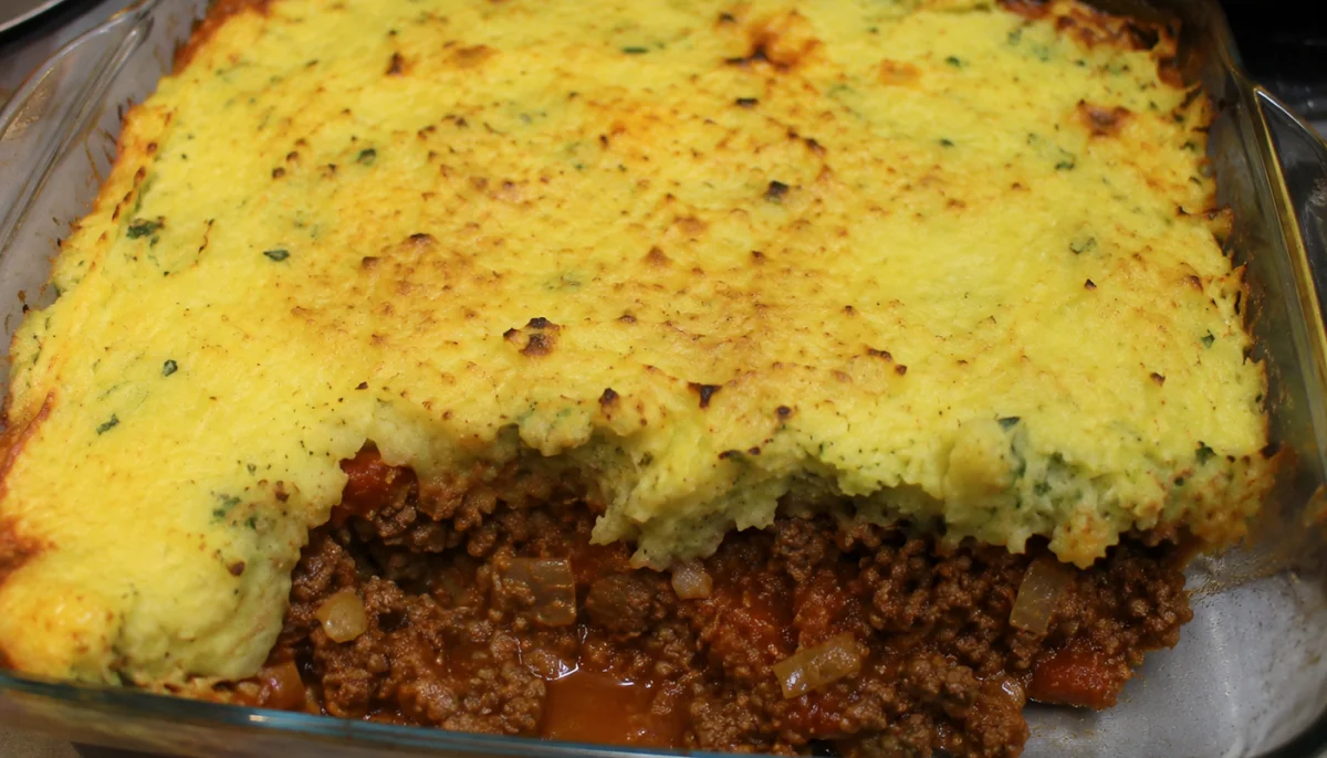 Parmentier de courgettes au bœuf