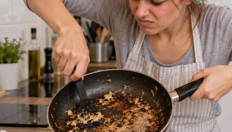 🍳 Poêle qui accroche : pourquoi les aliments collent et comment l’éviter ?