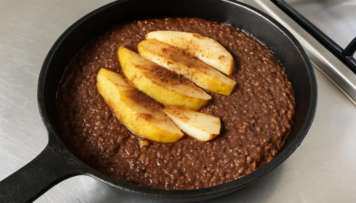 Pudding de chia poire-cacao sans sucre ajouté