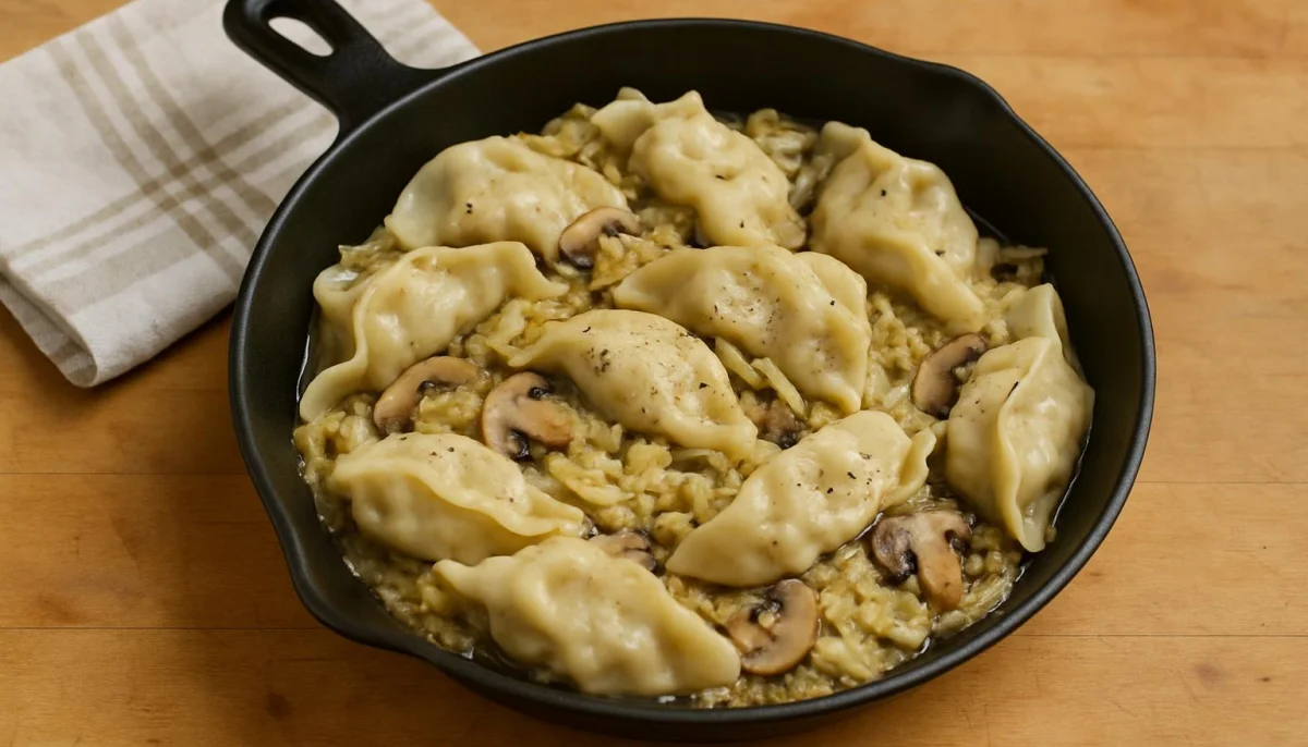 Raviolis vapeur aux champignons et chou