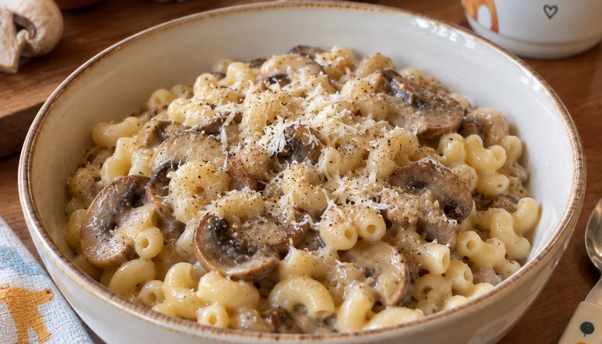 Risotto de coquillettes aux champignons